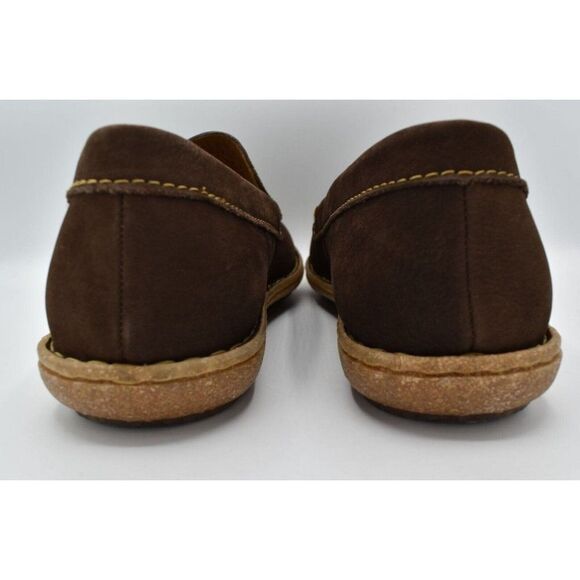 Born Mens Size 13 Naldo Brown Moc Toe Suede Loafers Shoes main image 5